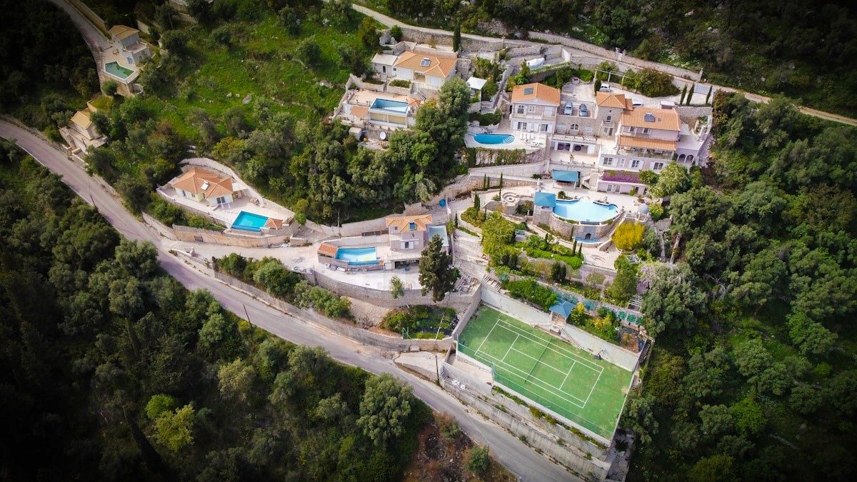 Private residential tennis court estate in the Portland Oregon metro area