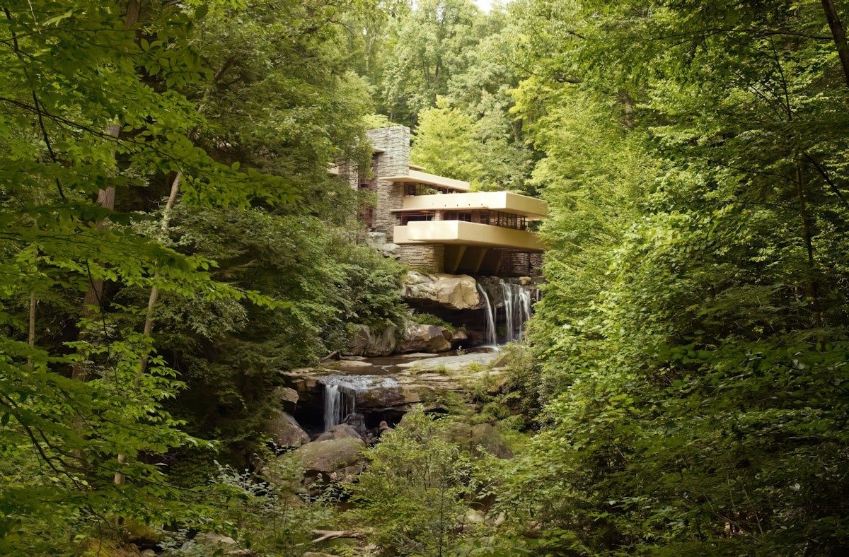 Hillside home elevated above a wooded slope in Portland Oregon